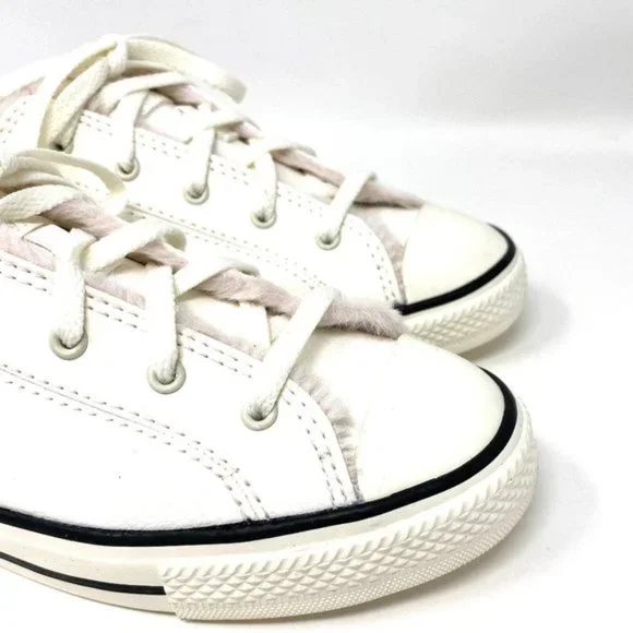 đź’–MEGA SALEđź’–Converse Womens 569547C CTAS DAINTY Mule Slip Egret Faux Fur Sand - Picture 6 of 10